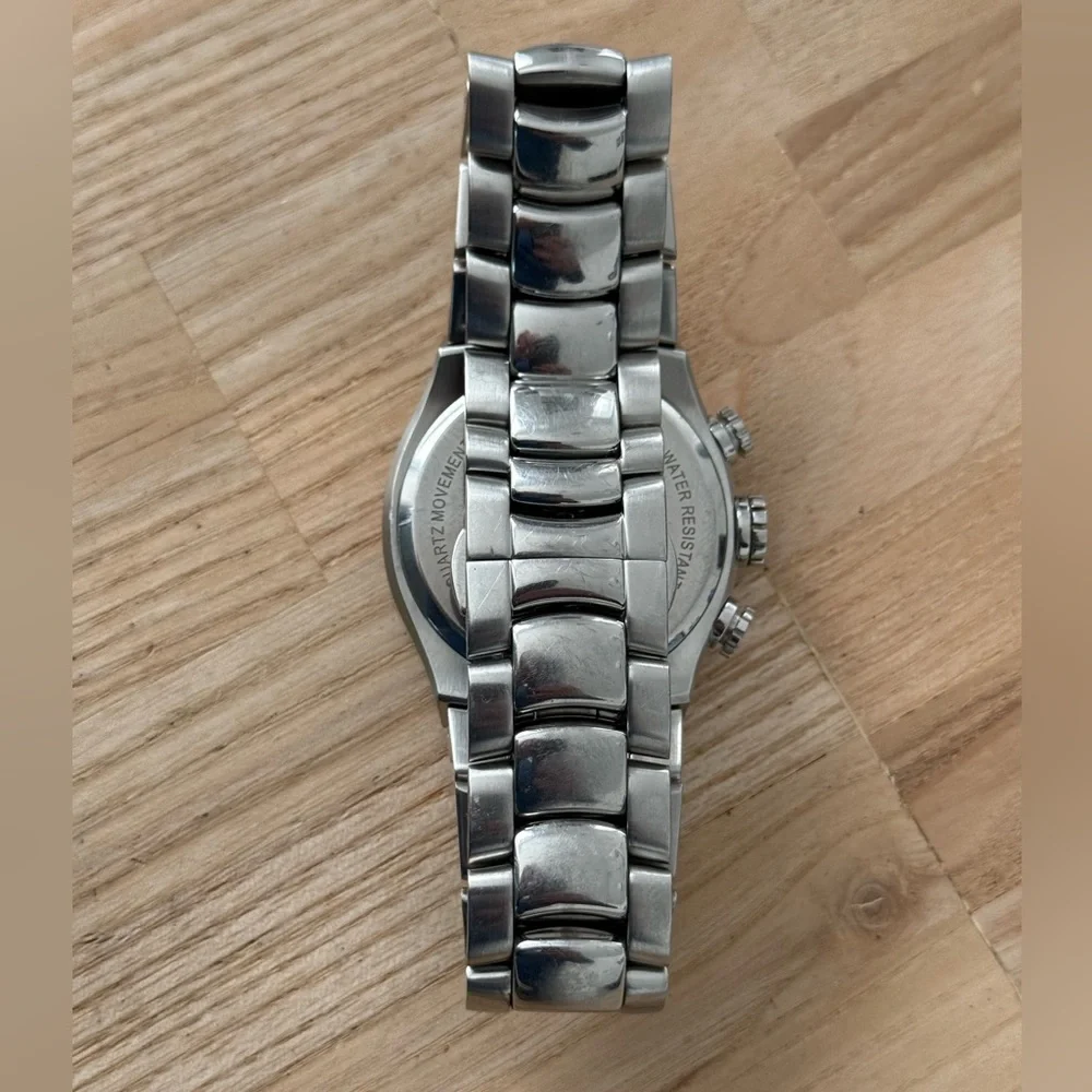 ESQ by Movado Chronograph Watch Black Dial Stainless Steel Case Bracelet Date